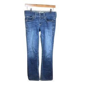 Ariat Bootcut Jeans Medium Wash Western Stretch Denim 27L Y2K Cowgirl Western